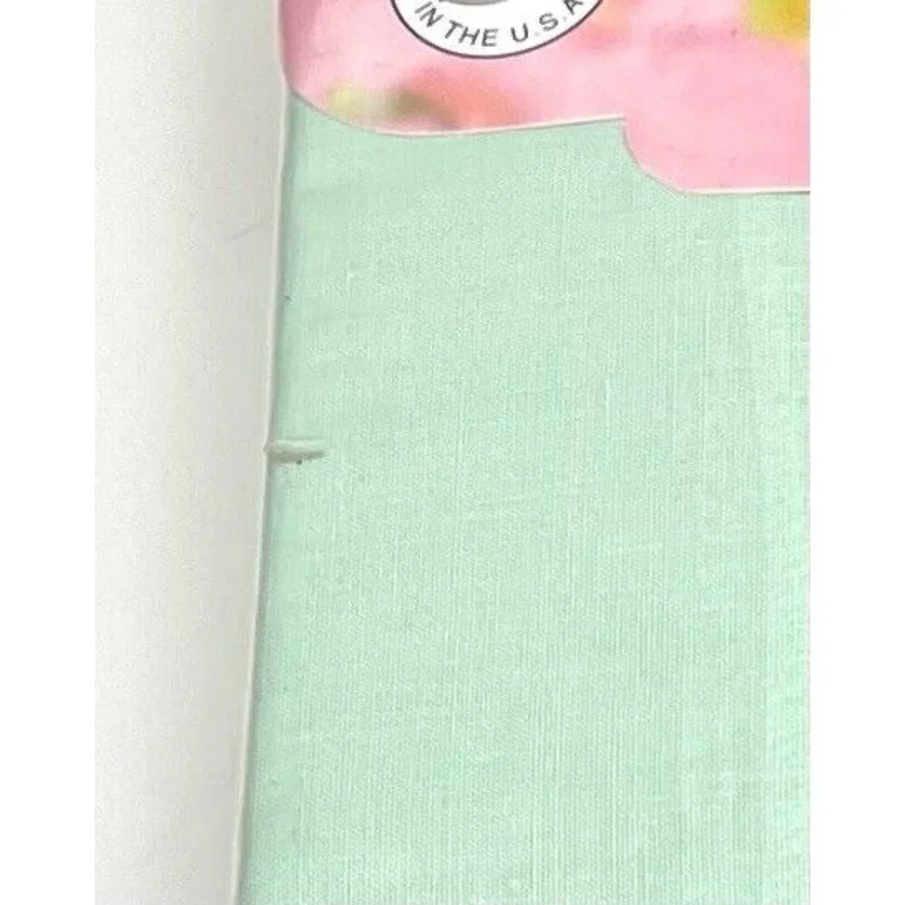 VTG LIZA LINEN 3-Piece Mint Green Polyester/Cotton Blend TWIN SHEET SET NOS READ